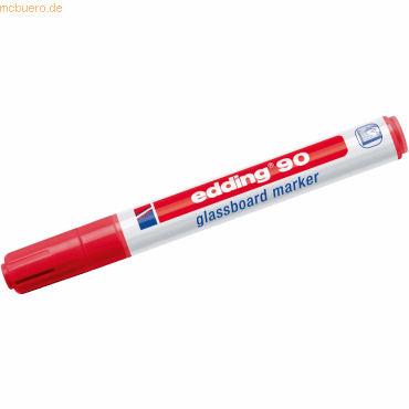 4057305003492 - edding 90 Whiteboard-Marker Rot Mittel Rundspitze 2 - 3 mm