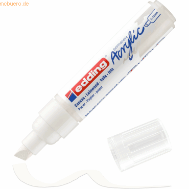 4057305025968 - edding Acrylmarker Acrylic 5000 Keilspitze weiß