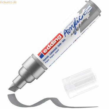 4057305026026 - edding Acrylmarker Acrylic 5000 Keilspitze silber