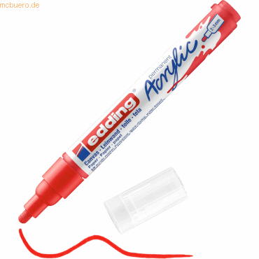 4057305026804 - edding Acrylmarker Acrylic 5100 Rundspitze mittel rot