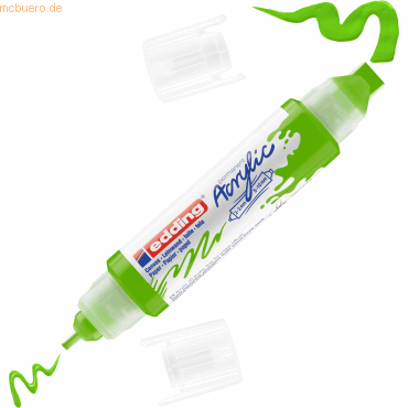 4057305028303 - 5 x Acrylmarker Double Liner edding 5400 3D gelbgrün