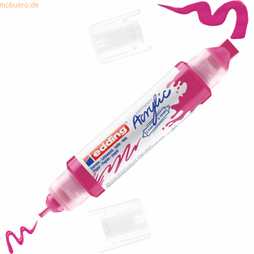 4057305028518 - 5 x Acrylmarker Double Liner edding 5400 3D telemagenta