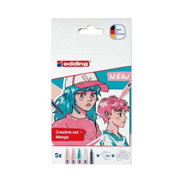 4057305063205 - edding Manga Acrylstifte-Set farbsortiert 10 - 20 mm 1 Set