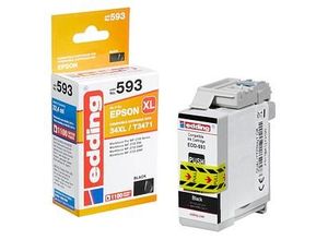 4057305064301 - EDD-593 schwarz Tintenpatrone ersetzt EPSON 34XL  T3471XL 4057305064301 Edding