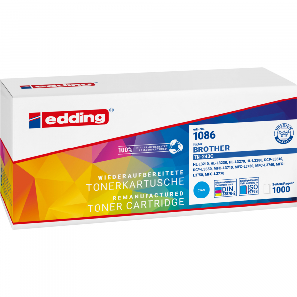 4057305068958 - Toner 18-1086 wie Brother TN-243C cyan 4057305068958 Edding