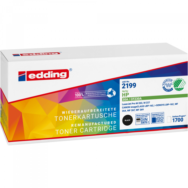 4057305068996 - edding EDD-2199  schwarz Toner kompatibel zu HP 30A (CF230A)