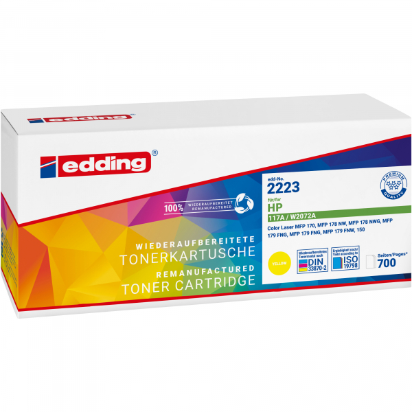 4057305069108 - edding EDD-2223  gelb Toner kompatibel zu HP 117A (W2072A)