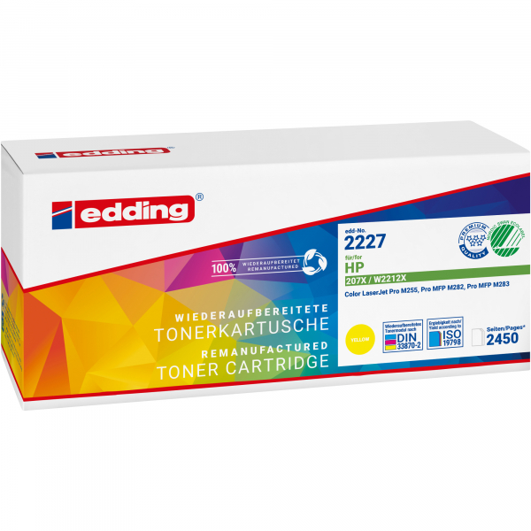 4057305069146 - edding EDD-2227  gelb Toner kompatibel zu HP 207X (W2212X)