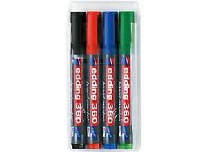 4057305072443 - edding 363 Whiteboard Marker farbsortiert 4er Set Keilspitze