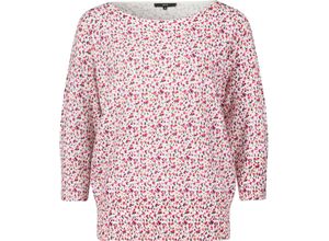 4057309698007 - zero Pullover Blumen-Print 3 4-Arm für Damen weiß 38