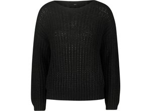 4057309698212 - zero Strickpullover Rippbündchen für Damen schwarz S