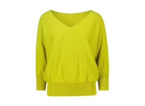 4057309702186 - zero Pullover V-Ausschnitt Rippbündchen für Damen grün 34