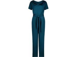 4057309724713 - zero Jumpsuit Wasserfall-Ausschnitt Kurzarm für Damen türkis 34