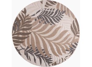 4057553041765 - Teppich SANAT Floral Teppiche Gr Ø 200 cm 6 mm 1 St beige (creme) Esszimmerteppiche