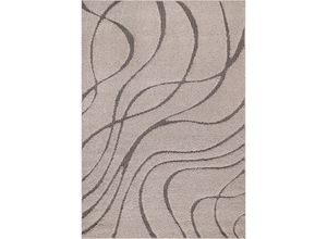 4057553042809 - Hochflor-Teppich SANAT Luxus 3500 Teppiche Gr B L 200 cm x 280 cm 30 mm 1 St braun (braun creme) Esszimmerteppiche robuster Langflor weich Wohnzimmer Schlafzimmer