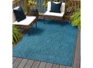 4057553045152 - Teppich SANAT Melissa 8000 Teppiche Gr B L 240 cm x 330 cm 10 mm 1 St blau Esszimmerteppiche Kurzflor In -und Outdoor geeignet Wohnzimmer