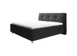 4057651024998 - Polsterbett ALINA Peggy schwarz (schwarz xbo 10) B204cm H112cm L221cm Struktur fein XBO (90% Polyester 10% Polyamid) Betten wahlweise mit Matratze und Lattenrost in verschiedenen Größen