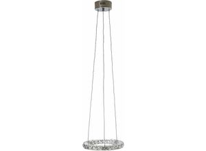 4057651068701 - - LED-Hängeleuchte HW153 Hängelampe Deckenleuchte Pendelleuchte Kristallglas - grey