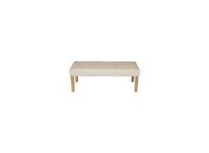 4057651075020 - Sitzbank Bank Polsterbank M37 Kunstleder 120x43x49cm creme helle Beine