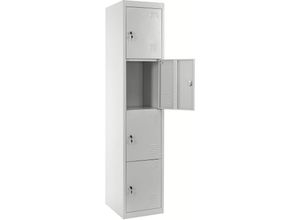 4057651097787 - - Schließfach Preston T163 Schließfachschrank Wertfachschrank Spind Metall 180x38x45cm grau - grey