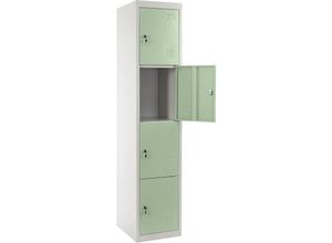 4057651097800 - - Schließfach Preston T163 Schließfachschrank Wertfachschrank Spind Metall 180x38x45cm grün - green