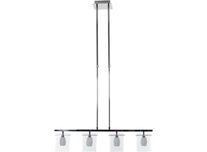 4057651119717 - - Pendelleuchte HW176 Deckenleuchte Hängeleuchte Deckenlampe 4-flammig - grey