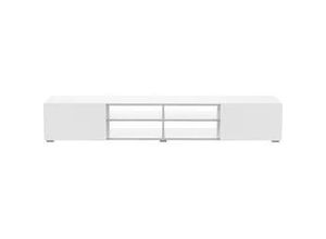 4057651121673 - Lowboard TEMAHOME PODIUM weiß B185cm H31cm T42cm Melamin Spanplatte Sideboards Kommode Breite 185 cm