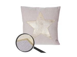 4057651156996 - Zierkissen Stern Sofakissen Deko-Kissen mit Füllung Glanz-Effekt 45x45cm