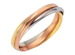 4057651160238 - Fingerring FIRETTI Schmuck Geschenk Gold 333 Damenring Goldring tricolor Fingerringe Gr 19 Gelbgold 333-Rotgold 333-Weißgold 333 4 mm goldfarben (gelbgoldfarben weißgoldfarben rotgoldfarben) Damen