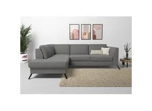 4057651170633 - Ecksofa SIT & MORE Olsen L-Form Sofas Gr B H T 248cm x 88cm x 201cm Soft clean Ottomane links ohne Bettfunktion-ohne Stauraum-mit Sitztiefenverstellung grau inklusive Sitztiefenverstellung wahlweise mit Bettfunktion 15cm hoch