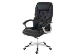 4057651186337 - Profi-Bürostuhl H42 XXL Chefsessel Drehstuhl 150kg belastbar Kunstleder ~ schwarz