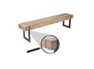 4057651186764 - Sitzbank MCW-A15 Esszimmerbank Bank Tanne Holz rustikal massiv MVG-zertifiziert ~ naturfarben 160cm