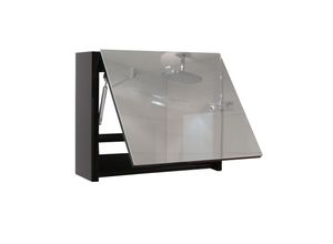 4057651189369 - Spiegelschrank MCW-B19 Wandspiegel Badspiegel Badezimmer aufklappbar hochglanz 48x59cm ~ schwarz