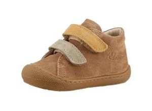 4057651190488 - Lauflernschuh NATURINO CORKEL VL Gr 19 braun (braun kombiniert) Kinder Veloursleder kontrastfarbene Details Schuhe Barfußschuh Klettschuh Babyschuh mit weicher Lederinnenausstattung