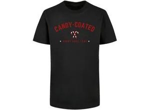 4057651195452 - T-Shirt F4NT4STIC Weihnachten Candy Coated Christmas Mädchen Gr 134 140 schwarz Obermaterial 100% Baumwolle casual Rundhals Kurzarm ohne Bündchen Shirts Weihnachten Geschenk Logo