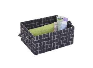 4057651255361 - Aufbewahrungskorb MCW-C37 Dekokorb Korb Körbchen Aufbewahrung Regalkorb Deko 14x31x23cm ~ dunkelgrau