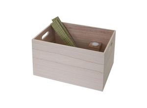 4057651264875 - Holzbox MCW-C20 Dekokiste Aufbewahrung Holzkiste Shabby-Look Vintage ~ 40x30x24cm naturbraun