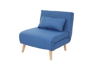 4057651265209 - Schlafsessel MCW-D35 Schlafsofa Funktionssessel Klappsessel Relaxsessel Jugendsessel Sessel Stoff Textil ~ blau