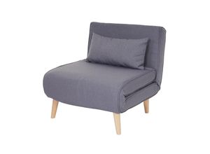 4057651265254 - Schlafsessel MCW-D35 Schlafsofa Funktionssessel Klappsessel Relaxsessel Jugendsessel Sessel Stoff Textil ~ hellgrau