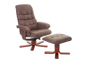 4057651272108 - Relaxsessel MCW-E30 Fernsehsessel Liegesessel TV-Sessel mit Hocker ~ Wildlederimitat braun 4057651272108 - Relaxsessel MCW-E30 Fernsehsessel Liegesessel TV-Sessel mit Hocker ~ Wildlederimitat braun
