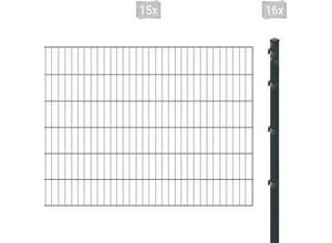 4057651287348 - Einstabmattenzaun ARVOTEC ESSENTIAL 120 zum Aufschrauben grau (anthrazit) H120cm Stahl Kunststoff Zaunelemente Zaunhöhe 120 cm Zaunlänge 2 - 60 m