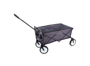 4057651291017 - Faltbarer Bollerwagen MCW-E38 Handwagen Gartenwagen Transportwagen klappbar ~ ohne Dach Hecktasche grau