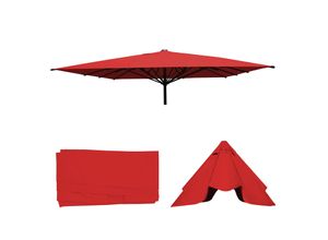 4057651299099 - Ersatz-Bezug für Gastronomie Sonnenschirm MCW-D20 Sonnenschirmbezug Ersatzbezug 5x5m (Ø72m) Polyester ~ rot