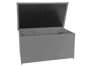 4057651300108 - Poly-Rattan Kissenbox MCW-D88 Gartentruhe Auflagenbox Truhe ~ Basic grau 80x160x94cm 950l