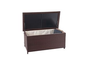 4057651301068 - Poly-Rattan Kissenbox MCW-D88 Gartentruhe Auflagenbox Truhe ~ Premium braun 51x100x50cm 170l