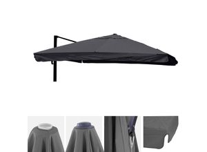 4057651305196 - Ersatz-Bezug für Luxus-Ampelschirm MCW-A96 mit Flap Schirmbezug Ersatzbezug 35x35m (Ø495m) Polyester 4kg ~ anthrazit 4057651305196 - Ersatz-Bezug für Luxus-Ampelschirm MCW-A96 mit Flap Schirmbezug Ersatzbezug 35x35m (Ø495m) Polyester 4kg ~ anthrazit