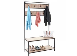 4057651309767 - Standgarderobe MCW-D44 Garderobe Garderobenständer mit Ablage 184x102x41cm