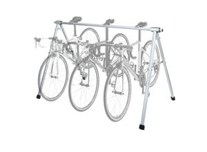 4057651329857 - Fahrrad-Sattelständer MCW-K39 Fahrradständer Aufhängebügel Metall pulverbeschichtet 114x170x114cm ausziehbar ~ silber