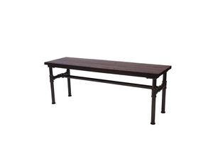 4057651369709 - Sitzbank MCW-H10b Esszimmerbank Bank Hocker Ulme Holz Industriedesign 120x35cm FSC-zertifiziert schwarz-braun 4057651369709 - Sitzbank MCW-H10b Esszimmerbank Bank Hocker Ulme Holz Industriedesign 120x35cm FSC-zertifiziert schwarz-braun