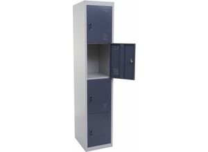 4057651385341 - - Schließfach Preston T163 Schließfachschrank Wertfachschrank Spind Metall 180x38x45cm anthrazit-grau - grey